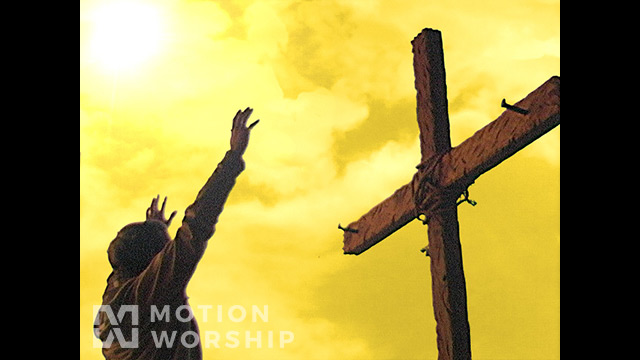 worship hands raised cross