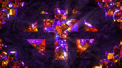 Sacred Glass Cross Fractal