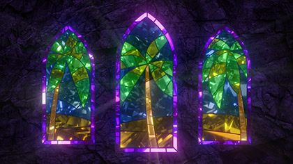 Sacred Glass Palm Trees