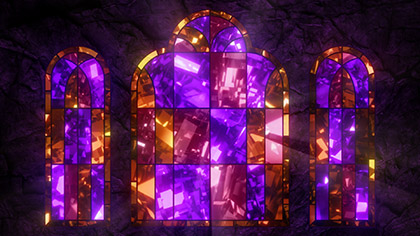 Sacred Glass Purple Orange Wide