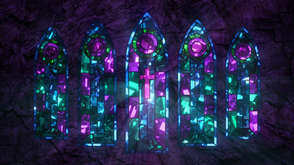 Sacred Glass Tall Crosses