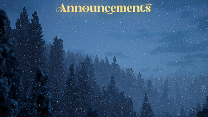 Christmas Town Announcements