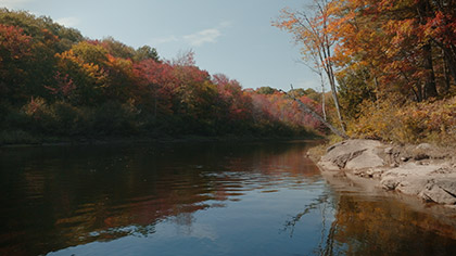 Autumn River Low Flight